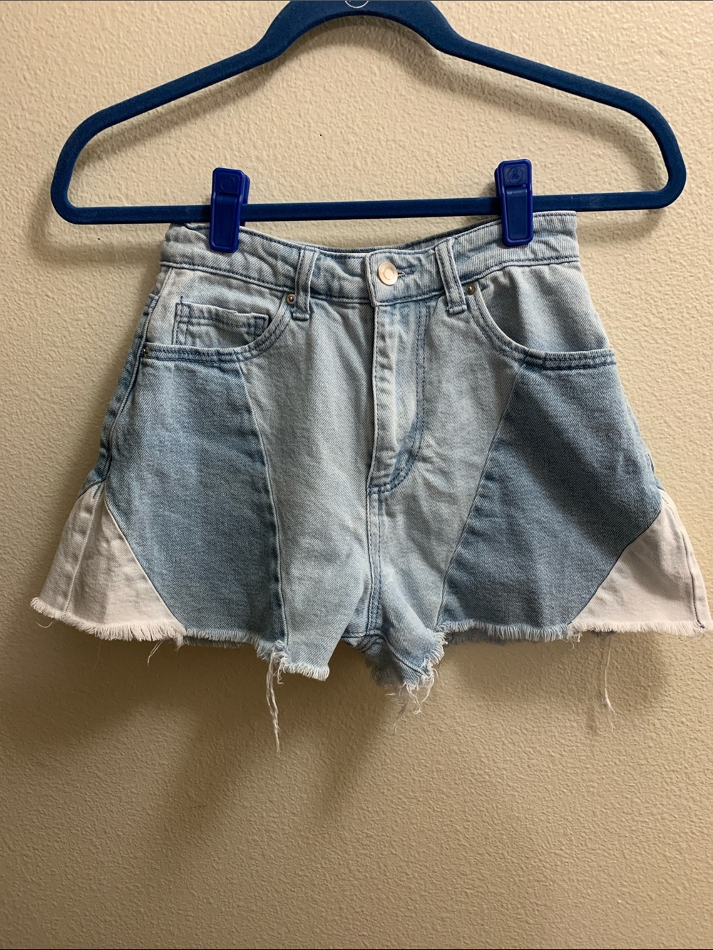 SO Multi Color Patchwork Denim Cut Off Jean Shorts Size 1 Festival